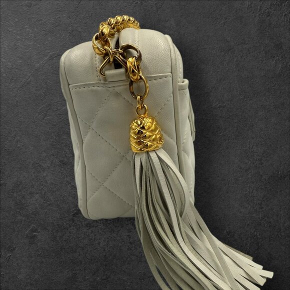 Chanel Lambskin Quilted Camera Tassel Bag with Gold-plated Hardware - Picture 9 of 12